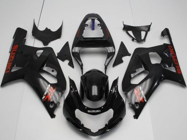 Suzuki GSXR 600 / GSXR 750 Motorrad Verkleidung 2001-2003 - Glanzendes Schwarz Rot