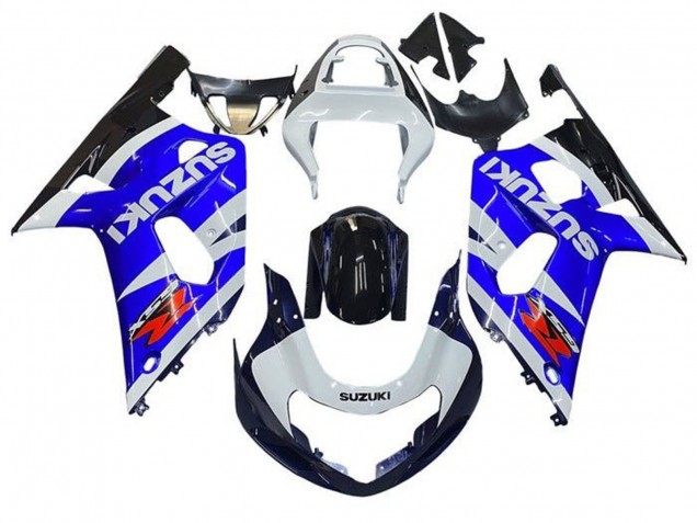 Suzuki GSXR 600 / GSXR 750 Motorrad Verkleidung 2001-2003 - Weiss Blau Glanzendes Schwarz Rot
