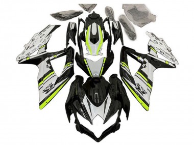 Suzuki GSXR 600 / GSXR 750 Motorrad Verkleidung 2008-2010 - Weiss Grun Glanzendes Schwarz