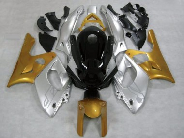 Yamaha YZF600R Thundercat Motorrad Verkleidung 1996-2007 - Silber Gold Glanzendes Schwarz