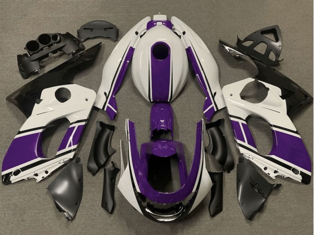 Yamaha YZF600R Thundercat Motorrad Verkleidung 1996-2007 - Weiss Lila Schwarz