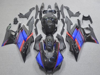 Yamaha YZF R3/R25 Motorrad Verkleidung 2019-2021 - Blau Rot Glanzendes Schwarz