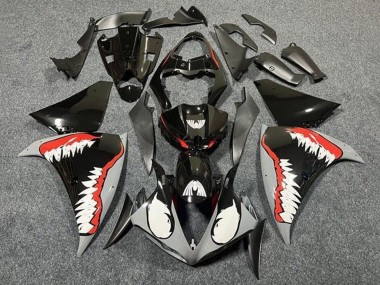 Yamaha YZF 1000 R1 Motorrad Verkleidung 2009-2011 - Grau Schwarz Rot Weiss Hai