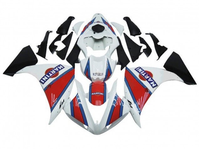 Yamaha YZF 1000 R1 Motorrad Verkleidung 2009-2011 - Weiss Rot Blau Schwarz Martini
