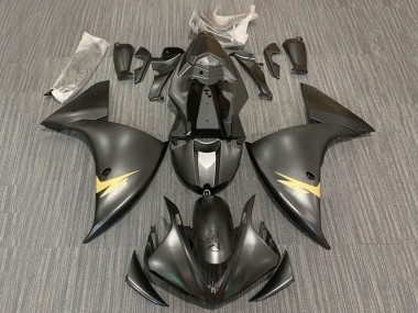 Yamaha YZF 1000 R1 Motorrad Verkleidung 2012-2014 - Matt Schwarz Gold