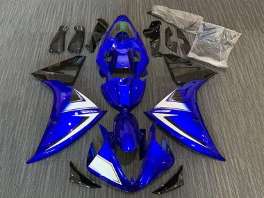 Yamaha YZF 1000 R1 Motorrad Verkleidung 2012-2014 - Blau Weiss Schwarz Streifen