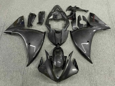 Yamaha YZF 1000 R1 Motorrad Verkleidung 2012-2014 - Kunst Carbonfaser Grau Schwarz