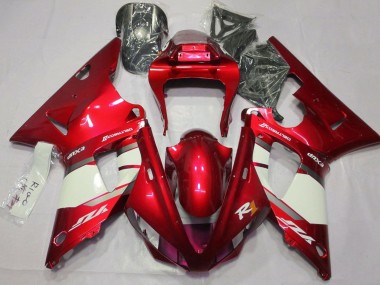 Yamaha YZF 1000 R1 Motorrad Verkleidung 2000-2001 - Rot Weiss Silber