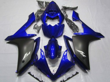 Yamaha YZF 1000 R1 Motorrad Verkleidung 2007-2008 - Blau Matt Schwarz