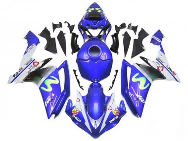 Yamaha YZF 1000 R1 Motorrad Verkleidung 2007-2008 - Blau Weiss Grun ENEOS