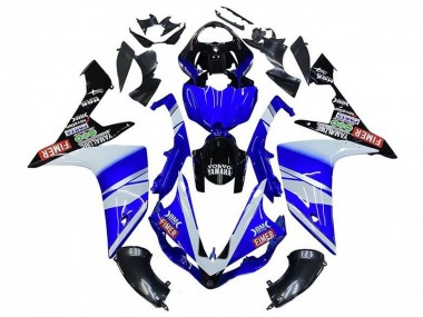 Yamaha YZF 1000 R1 Motorrad Verkleidung 2007-2008 - Blau Weiss Schwarz Volvo Fimer Yamalube