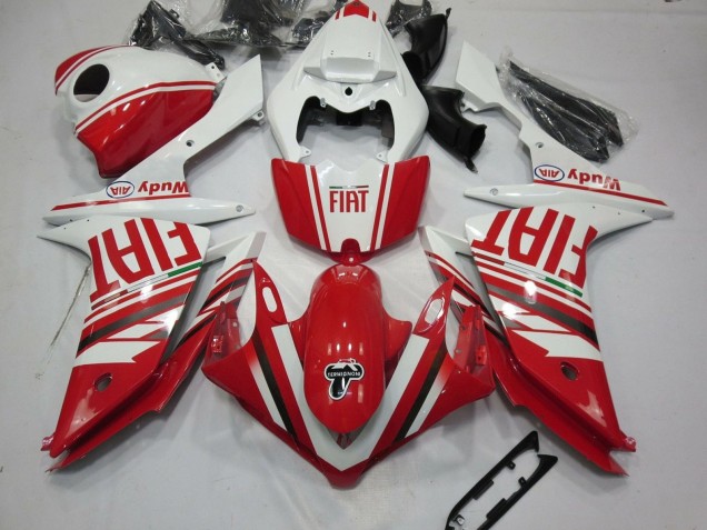 Yamaha YZF 1000 R1 Motorrad Verkleidung 2007-2008 - Weiss Rot Fiat