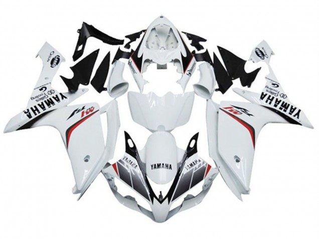 Yamaha YZF 1000 R1 Motorrad Verkleidung 2007-2008 - Weiss Rot Schwarz Streifen M1