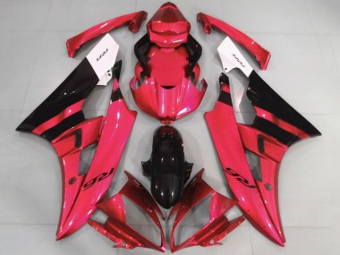 Yamaha YZF R6 Motorrad Verkleidung 2006-2007 - Weiss Rot Glanzendes Schwarz