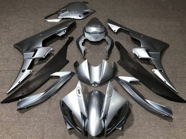 Yamaha YZF R6 Motorrad Verkleidung 2006-2007 - Silber Matt Schwarz