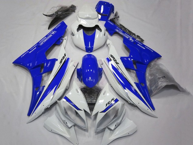 Yamaha YZF R6 Motorrad Verkleidung 2006-2007 - Weiss Blau Motul Michelin