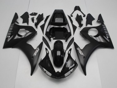 Yamaha YZF R6 Motorrad Verkleidung 2005 - Glanzendes Schwarz Matt Schwarz Silber