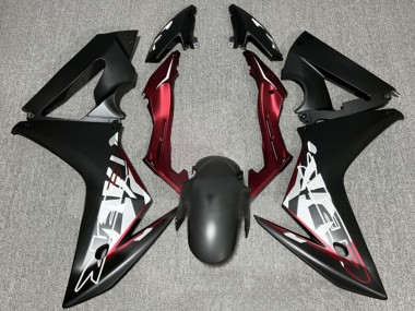 Honda CBR650F Motorrad Verkleidung 2014-2016 - Matt Schwarz Rot