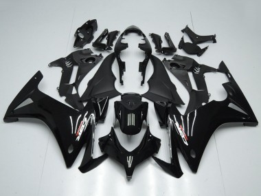 Honda CBR500R Motorrad Verkleidung 2013-2015 - Glanzendes Schwarz Matt Schwarz