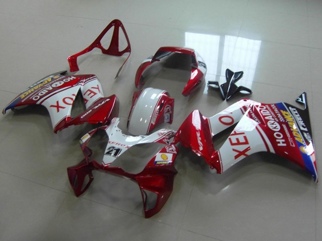 Honda VFR 800 Motorrad Verkleidung 2002-2013 - Weiss Rot Blau Xerox 21