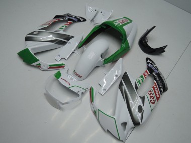 Honda VTR1000F Motorrad Verkleidung 1997-2005 - Weiss Grun Glanzendes Schwarz Castrol