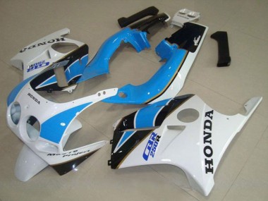 Honda CBR250RR MC19 Motorrad Verkleidung 1988-1989 - Weiss Hellblau Glanzendes Schwarz