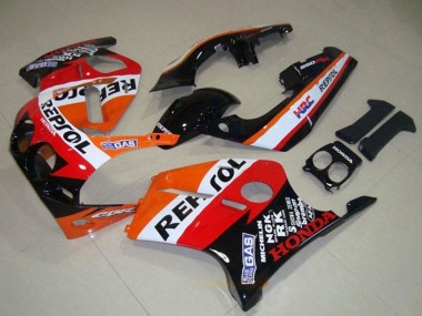 Honda CBR250RR MC19 Motorrad Verkleidung 1988-1989 - Orange Weiss Rot Glanzendes Schwarz Repsol