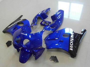 Honda CBR250RR MC22 Motorrad Verkleidung 1990-1998 - Blau Glanzendes Schwarz Weiss Aufkleber