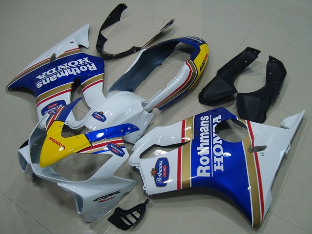 Honda CBR600 F4i Motorrad Verkleidung 2004-2007 - Weiss Blau Gelb Rothmans