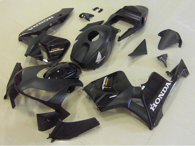 Honda CBR600RR Motorrad Verkleidung Kit 2003-2004 - Glanzendes Schwarz Matt Schwarz