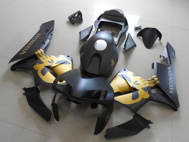 Honda CBR600RR Motorrad Verkleidung 2003-2004 - Matt Schwarz Gold