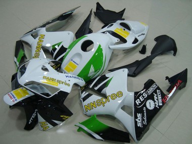 Honda CBR600RR Motorrad Verkleidung 2005-2006 - Weiss Grun Gelb Glanzendes Schwarz Hannspree