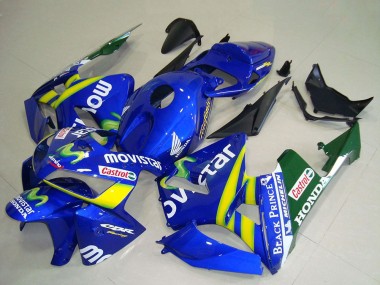 Honda CBR600RR Motorrad Verkleidung 2005-2006 - Blau Gelb Grun Weiss MoviStar Rot Castrol
