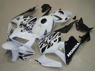 Honda CBR600RR Motorrad Verkleidung 2005-2006 - Weiss Schwarz Flamme