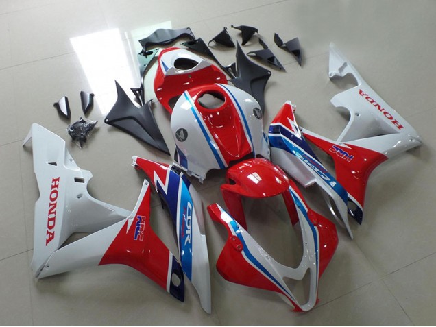 Honda CBR600RR Motorrad Verkleidung 2007-2008 - Weiss Rot Hellblau HRC