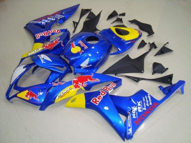 Honda CBR600RR Motorrad Verkleidung 2007-2008 - Blau Gelb Red Bull