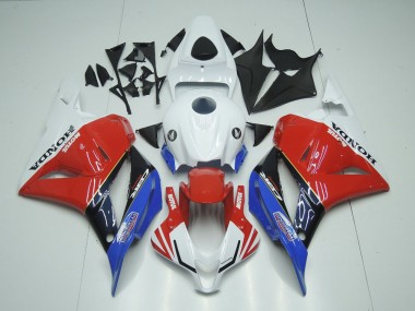 Honda CBR600RR Motorrad Verkleidung 2009-2012 - Weiss Rot Blau Glanzendes Schwarz Motul