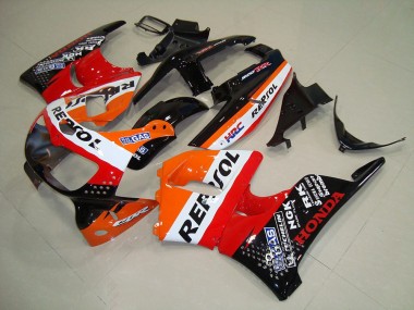 Honda CBR900RR 893 Motorrad Verkleidung 1994-1995 - Orange Weiss Rot Glanzendes Schwarz HRC Repsol