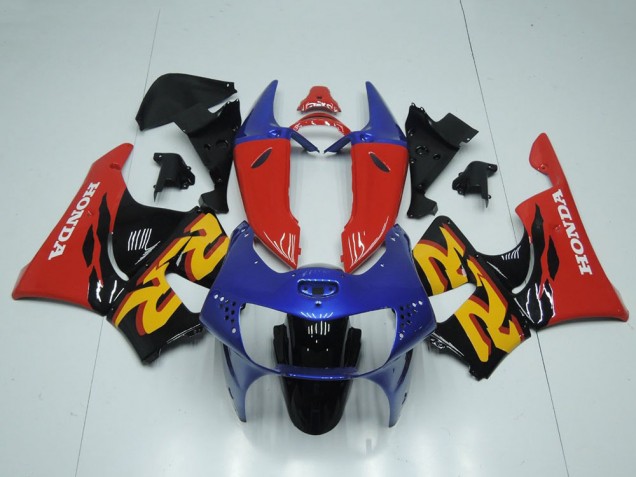 Honda CBR900RR 919 Motorrad Verkleidung 1998-1999 - Rot Blau Glanzendes Schwarz