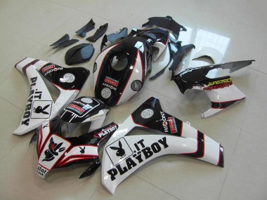 Honda CBR1000RR Motorrad Verkleidung 2008-2011 - Weiss Rot Glanzendes Schwarz Playboy