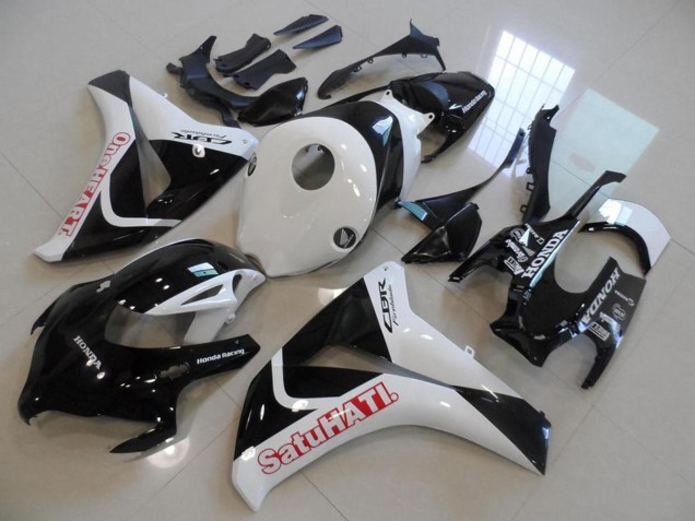 Honda CBR1000RR Motorrad Verkleidung 2008-2011 - Weiss Glanzendes Schwarz Rot Satuhati
