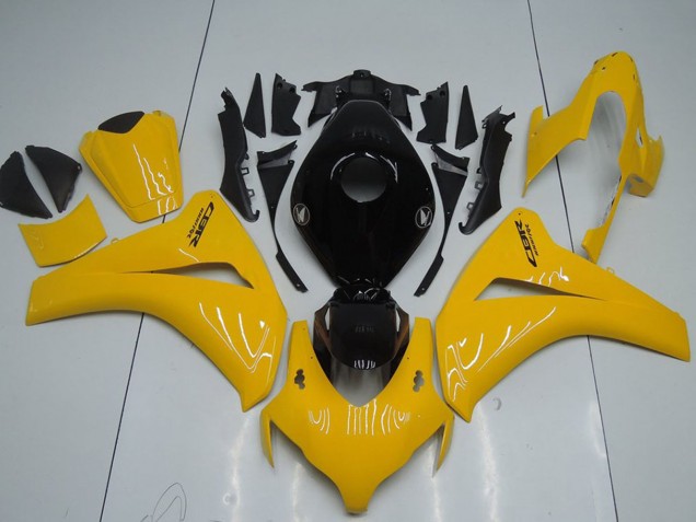 Honda CBR1000RR Motorrad Verkleidung Kit 2008-2011 - Gelb Glanzendes Schwarz