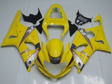 Suzuki GSXR 1000 Motorrad Verkleidung 2000-2002 - Gelb Silber Grau