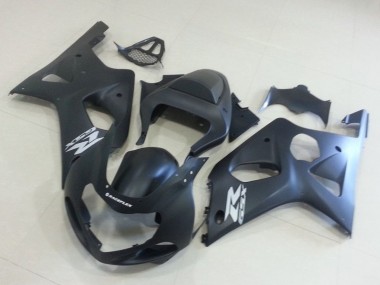 Suzuki GSXR 1000 Motorrad Verkleidung 2000-2002 - Matt Schwarz Silber Aufkleber