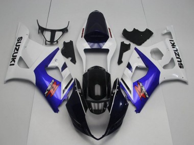 Suzuki GSXR 1000 Motorrad Verkleidung 2003-2004 - Weiss Blau Glanzendes Schwarz Rot