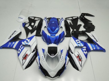 Suzuki GSXR 1000 Motorrad Verkleidung 2009-2016 - Weiss Blau Schwarz Tyco