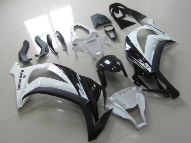 Kawasaki ZX10R Motorrad Verkleidung 2011-2015 - Weiss Glanzendes Schwarz