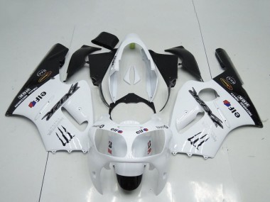 Kawasaki ZX12R Motorrad Verkleidung 2000-2001 - Weiss Schwarz Elf Monster