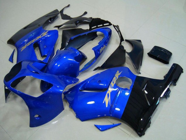 Kawasaki ZX12R Motorrad Verkleidung 2000-2001 - Blau Glanzendes Schwarz