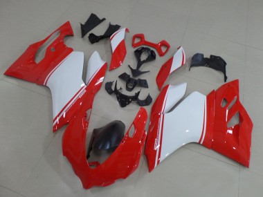 Ducati 1199 Motorrad Verkleidung 2011-2014 - Rot Weiss Schwarz
